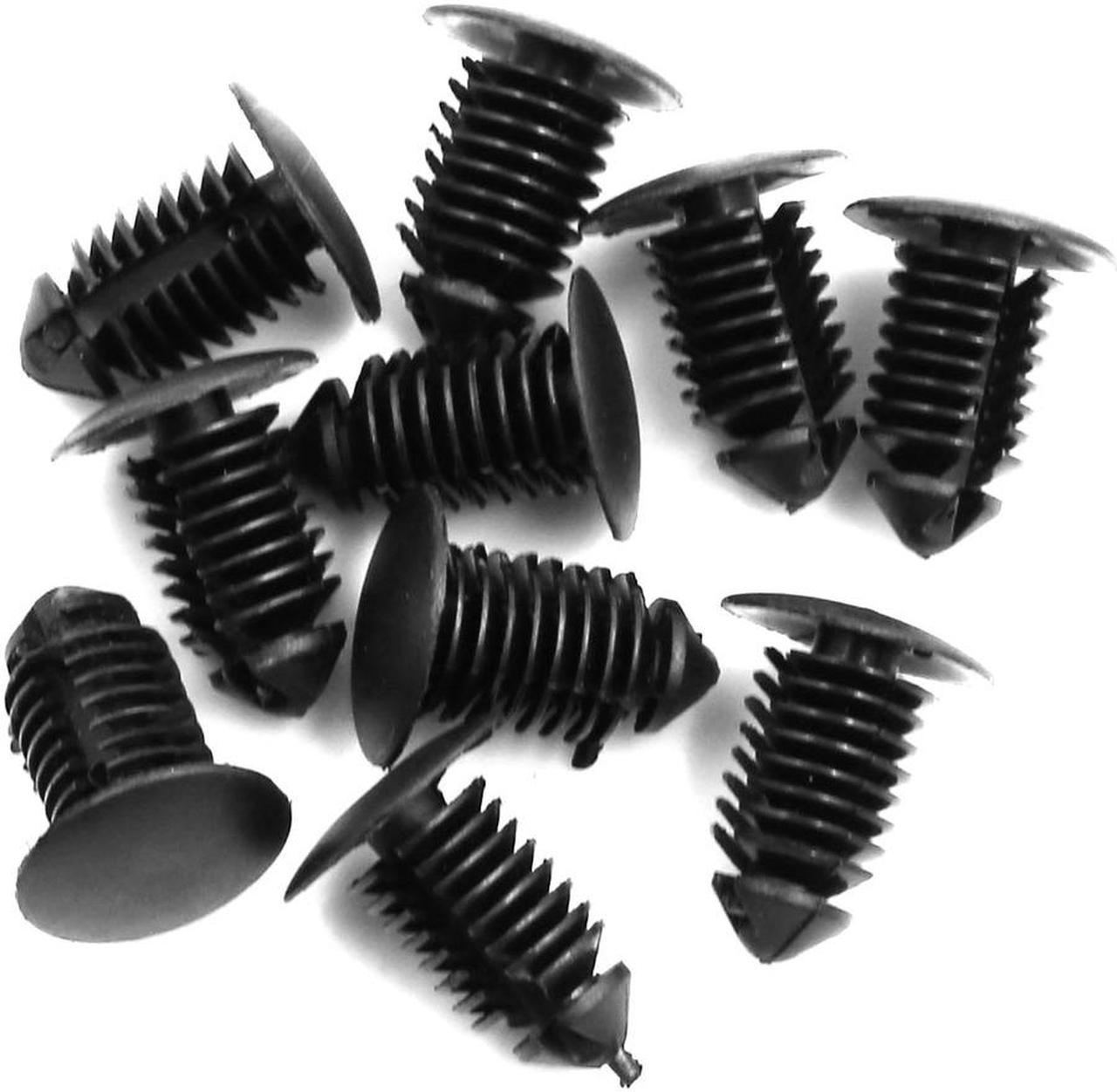 10pcs 10mm Hole Black Plastic Rivet Auto Car Fender Bumper Panel Clips Fasteners