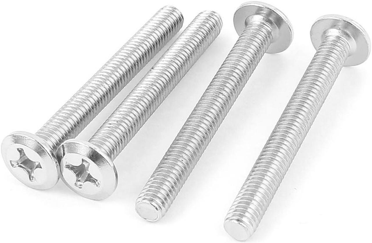 M6 x 50mm 1mm Pitch Phillips Flat Head Countersunk Bolts Machine Screws 4 Pcs