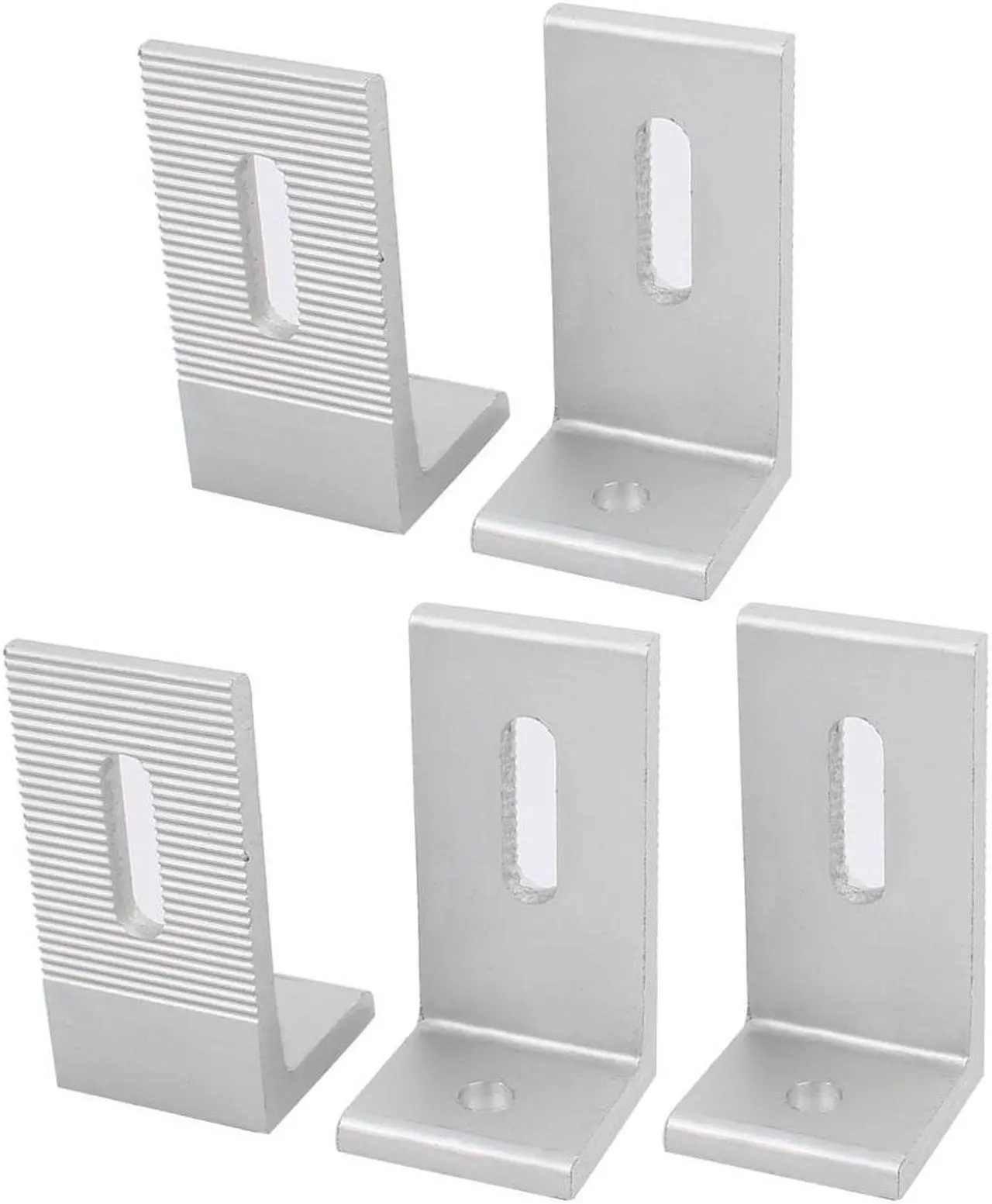 Main image of 5pcs 80x40x40mm Stainless Steel L Shape Solar Panel Mounting Brackets Roof Hook