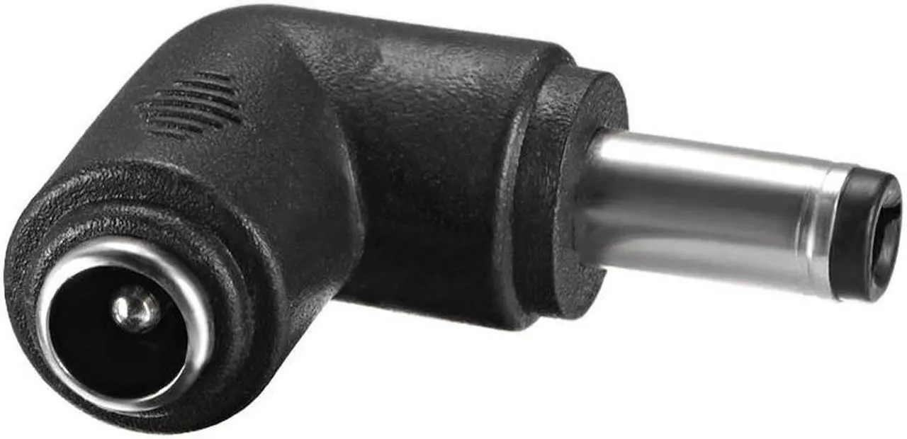 Alt view image 3 of 3 - DC Power Connector 90 Degree Right Angle 5.5mm x 2.5mm Male to 5.5mm x 2.1mm Female Coupler Adapter Converter 5Pcs