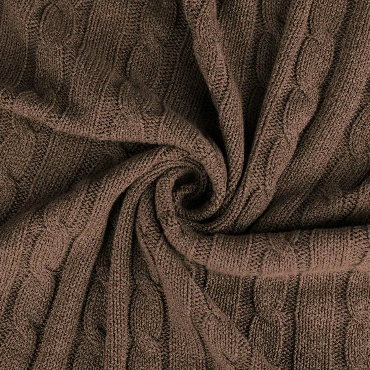 Alt view image 5 of 7 - Cotton Cable Knit Throw Blanket Super Soft Throw Couch Covers Decorative Knitted Blankets for Sofa Bed, Brown Throw(47" x 70")