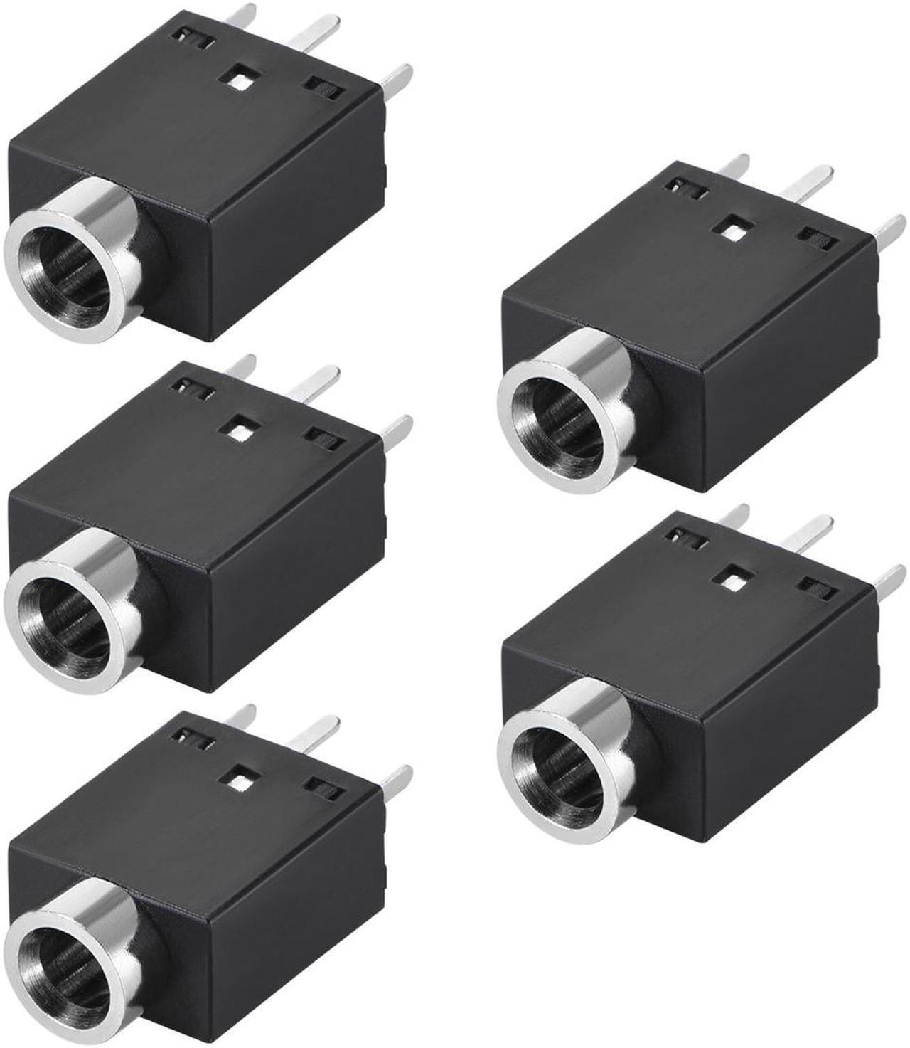 Main image of PCB Mount 3.5mm 5 Pin Socket Headphone Stereo Jack Audio Video Connector PJ358 Black 5Pcs
