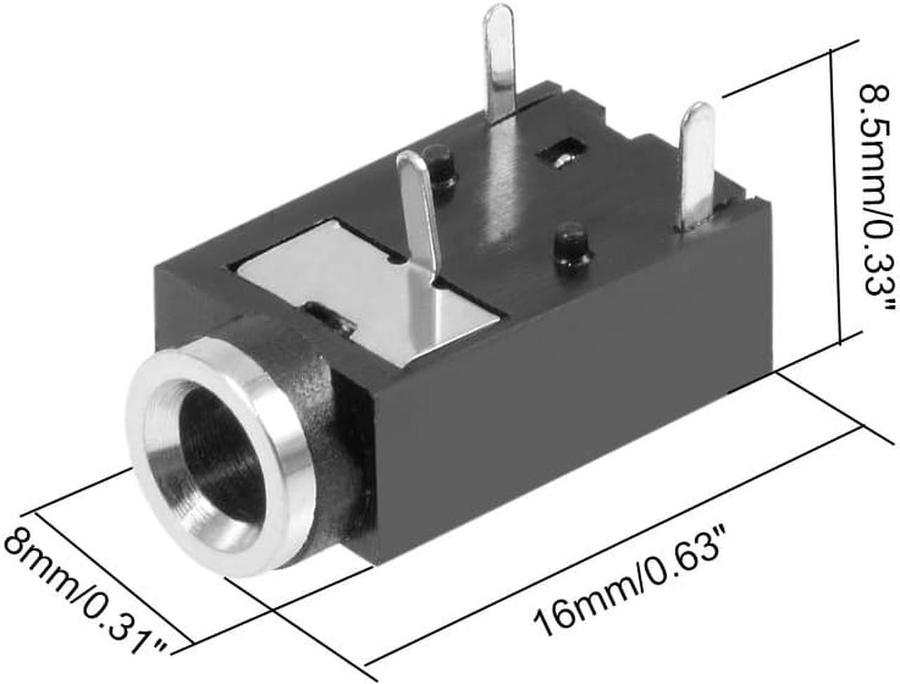 Alt view image 2 of 4 - PCB Mount 3.5mm 3 Pin Socket Headphone Stereo Jack Audio Video Connector PJ318 Black 10Pcs