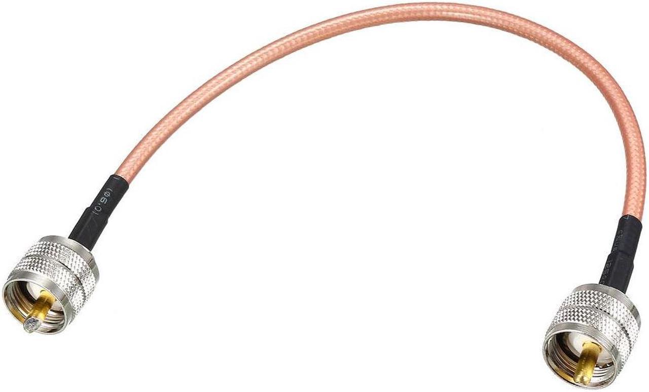 Low Loss RF Coaxial Cable Connection Coax Wire RG-142, PL-259 UHF Male to PL-259 UHF Male 30cm