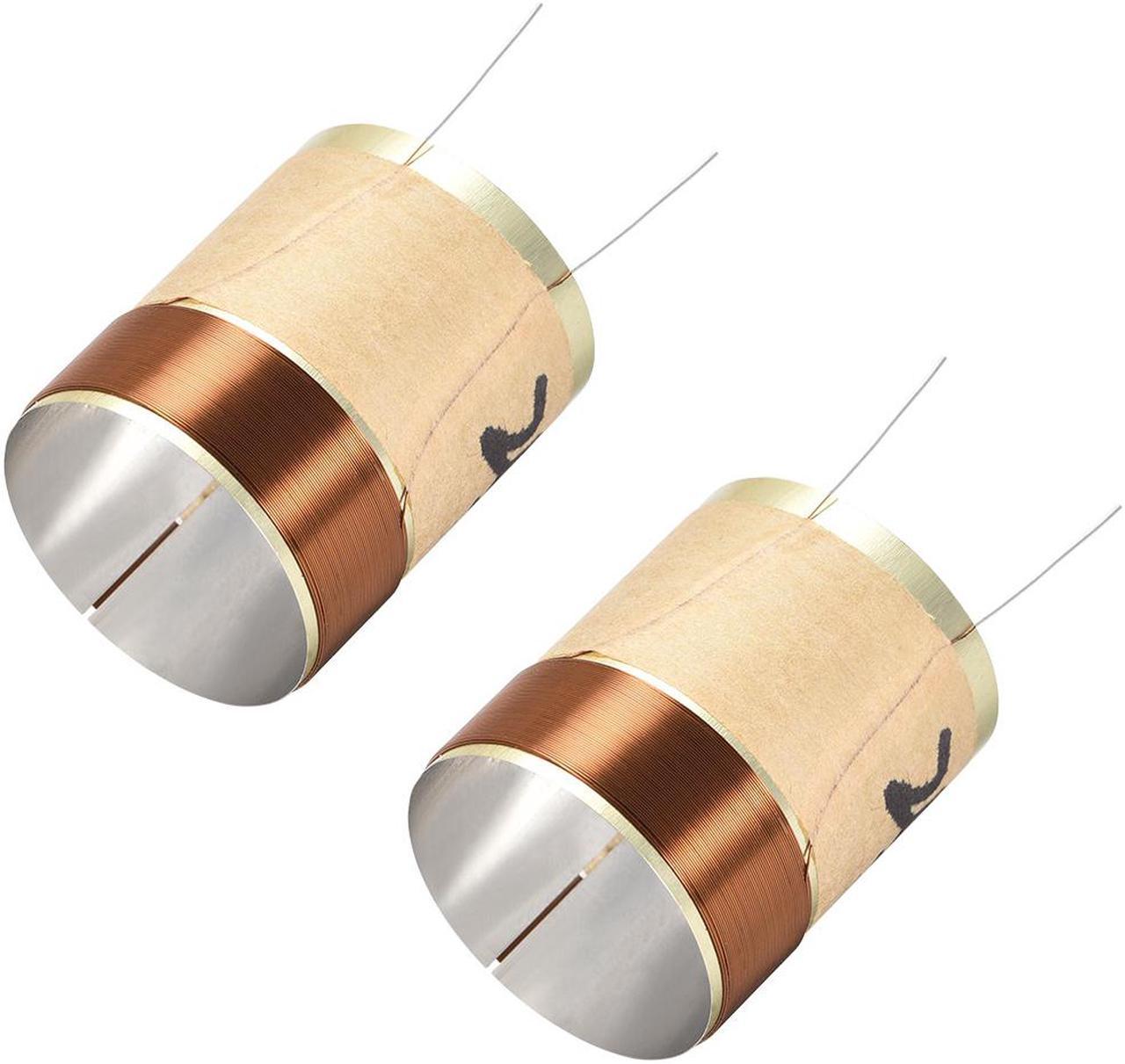 2pcs 25.5mm 1" Woofer Voice Coil Dual Layers Round Copper Wire Bass Speaker Audio Replace Parts