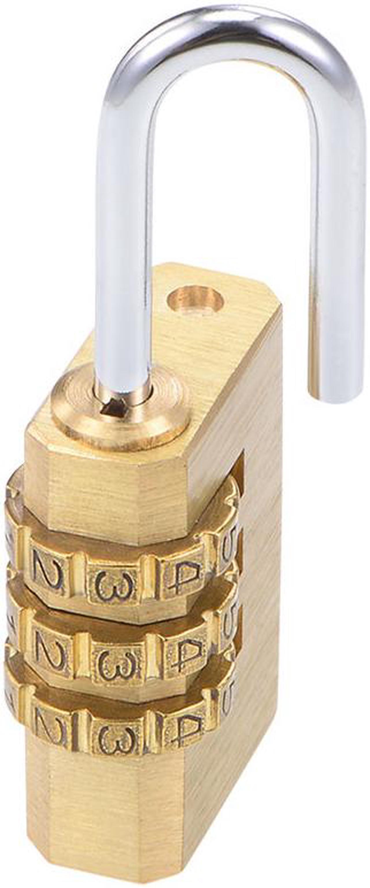Alt view image 2 of 5 - 3 Digit Combination Padlock Brass Locks 3mm Shackle Diameter 2Pcs