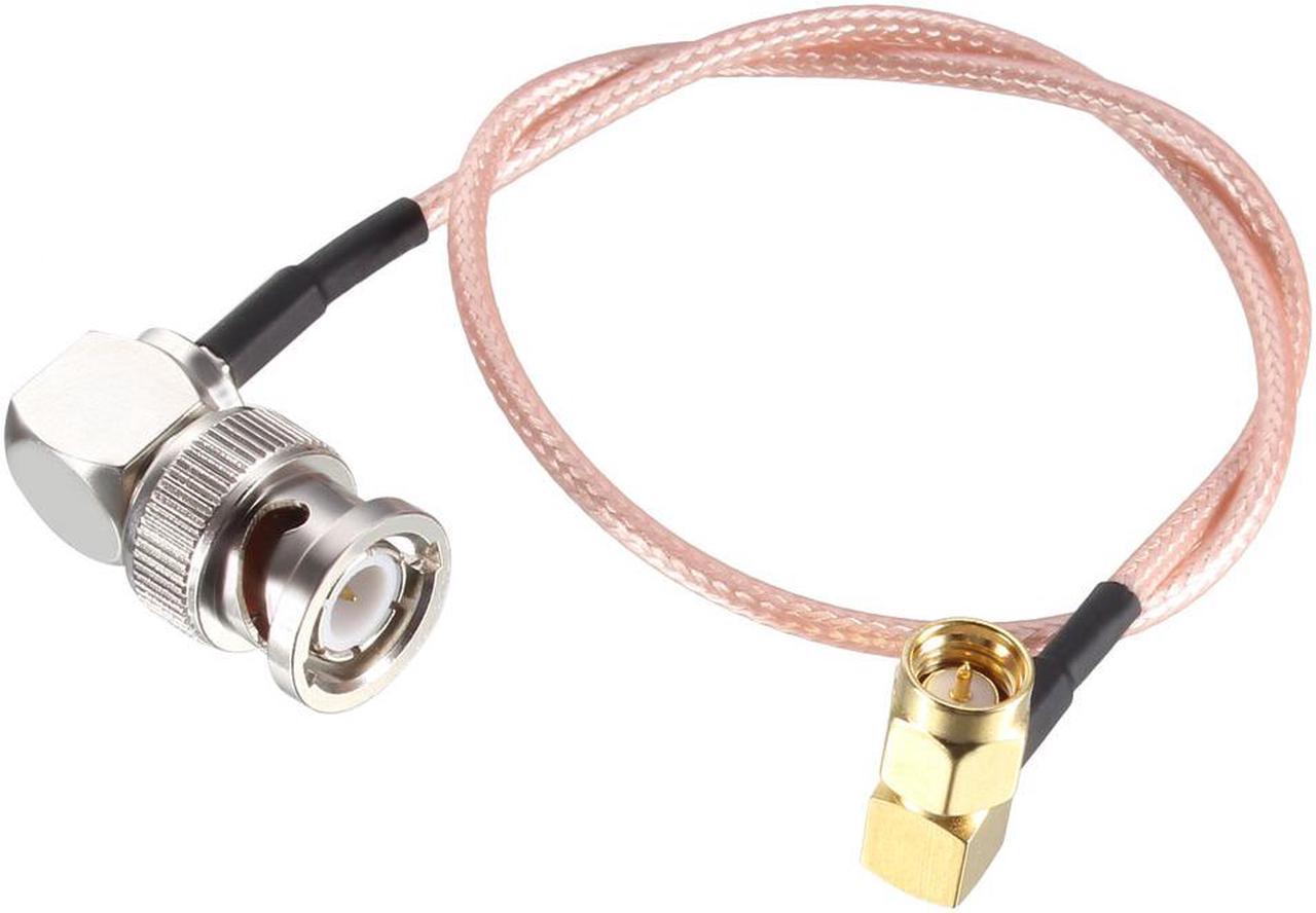 BNC Male Right Angle to SMA Male Right Angle RG316 Coaxial Cable 0.3Meter/1Ft