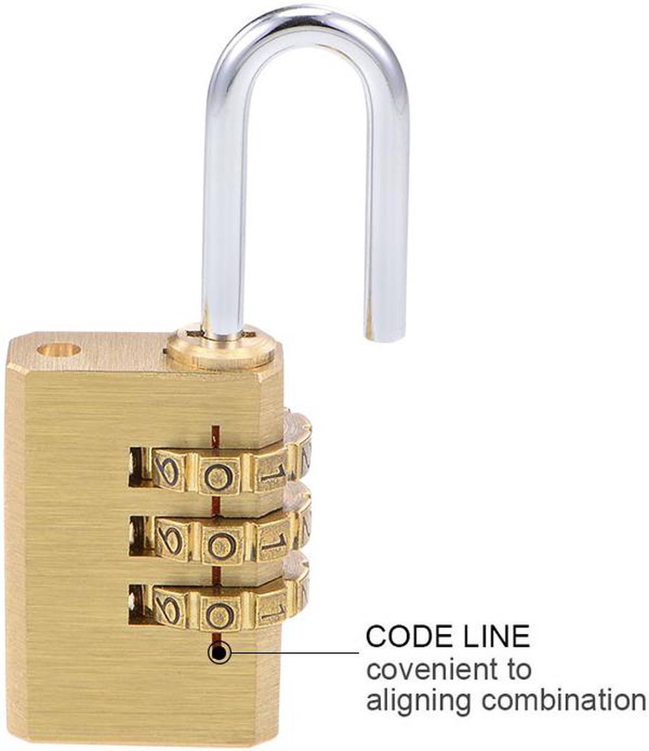 Alt view image 3 of 5 - 3 Digit Combination Padlock Brass Locks 3mm Shackle Diameter 2Pcs