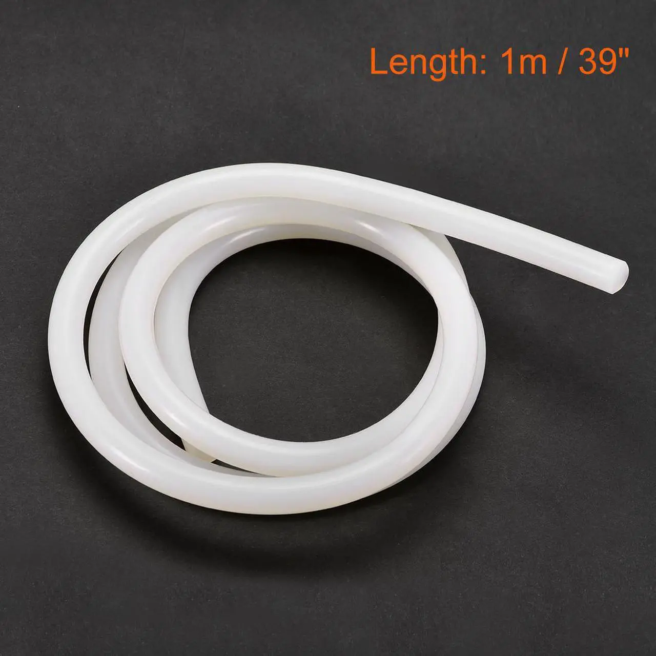 Main image of Silicone Bending Insert, Sealing Circle Seal Rod Round Bar - 39" Long 6MM Dia High Temperature Resistant Silicone Sealing Strip (Cream White)