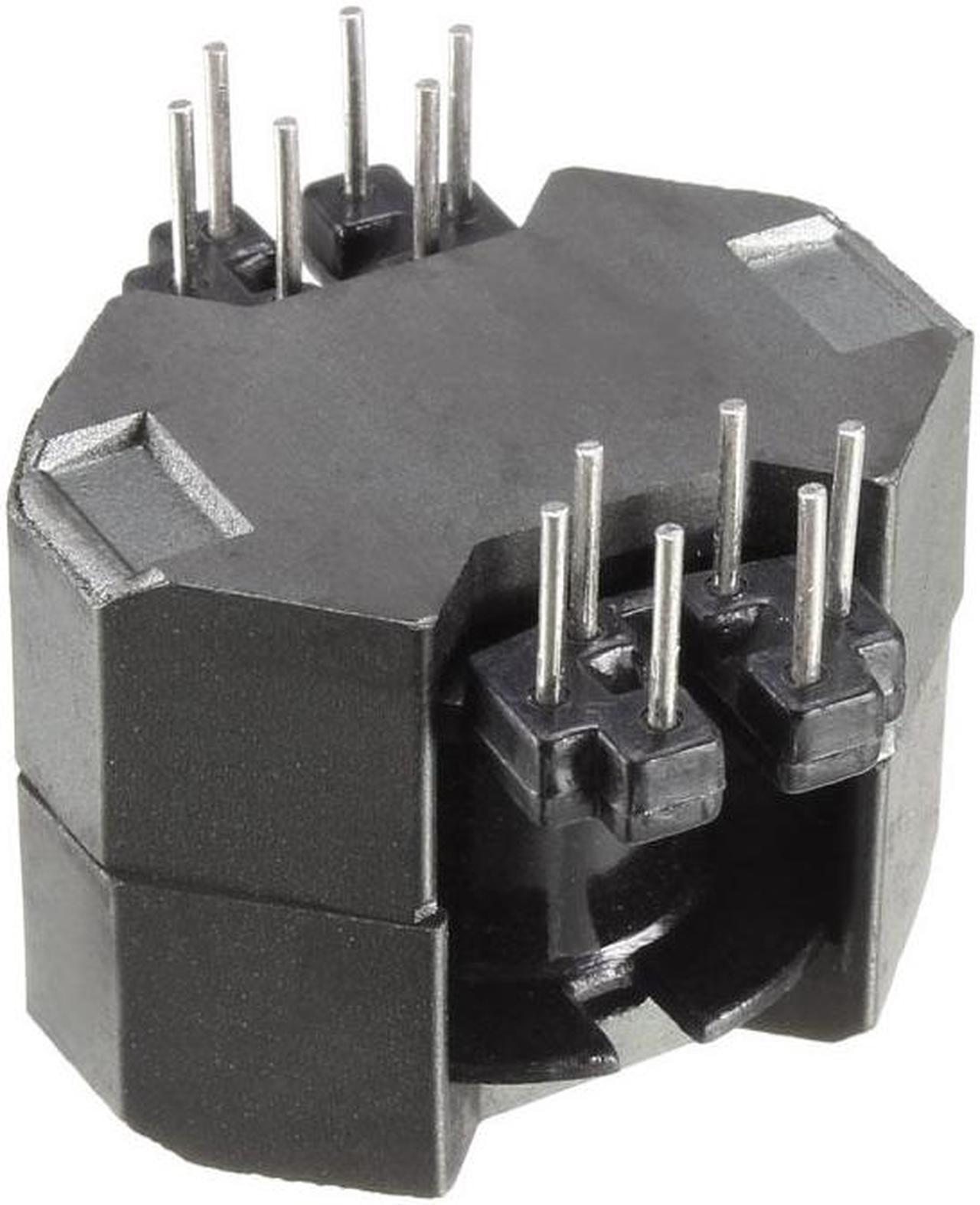 5 Sets RM8 6 with 6pin Transformer Bobbin PC40 Ferrite Core Vertical 10 Ferrite Halves and 5 Bobbin