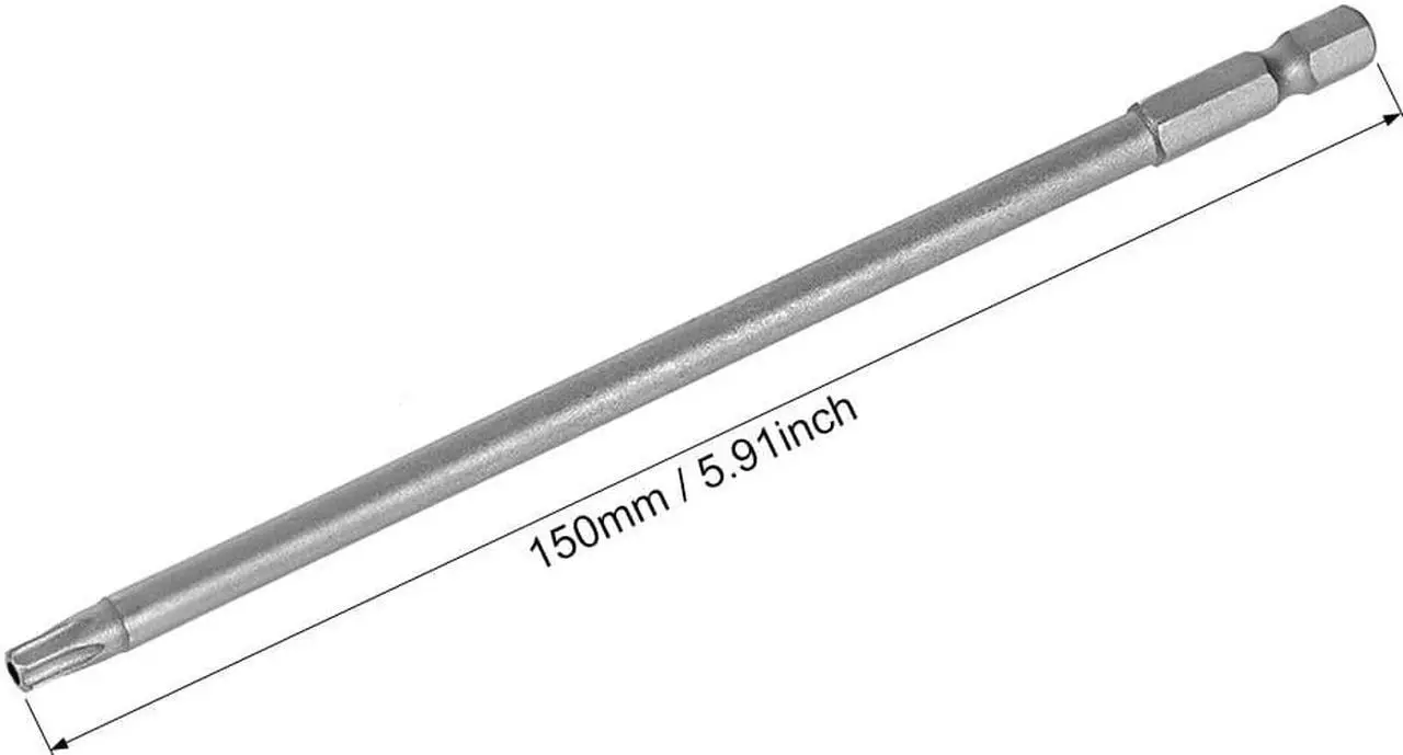 Alt view image 2 of 4 - Torx Screwdriver Bits 1/4-Inch Hex Shank 150mm Length TT27 Magnetic Security Star Screw Driver S2 Bit