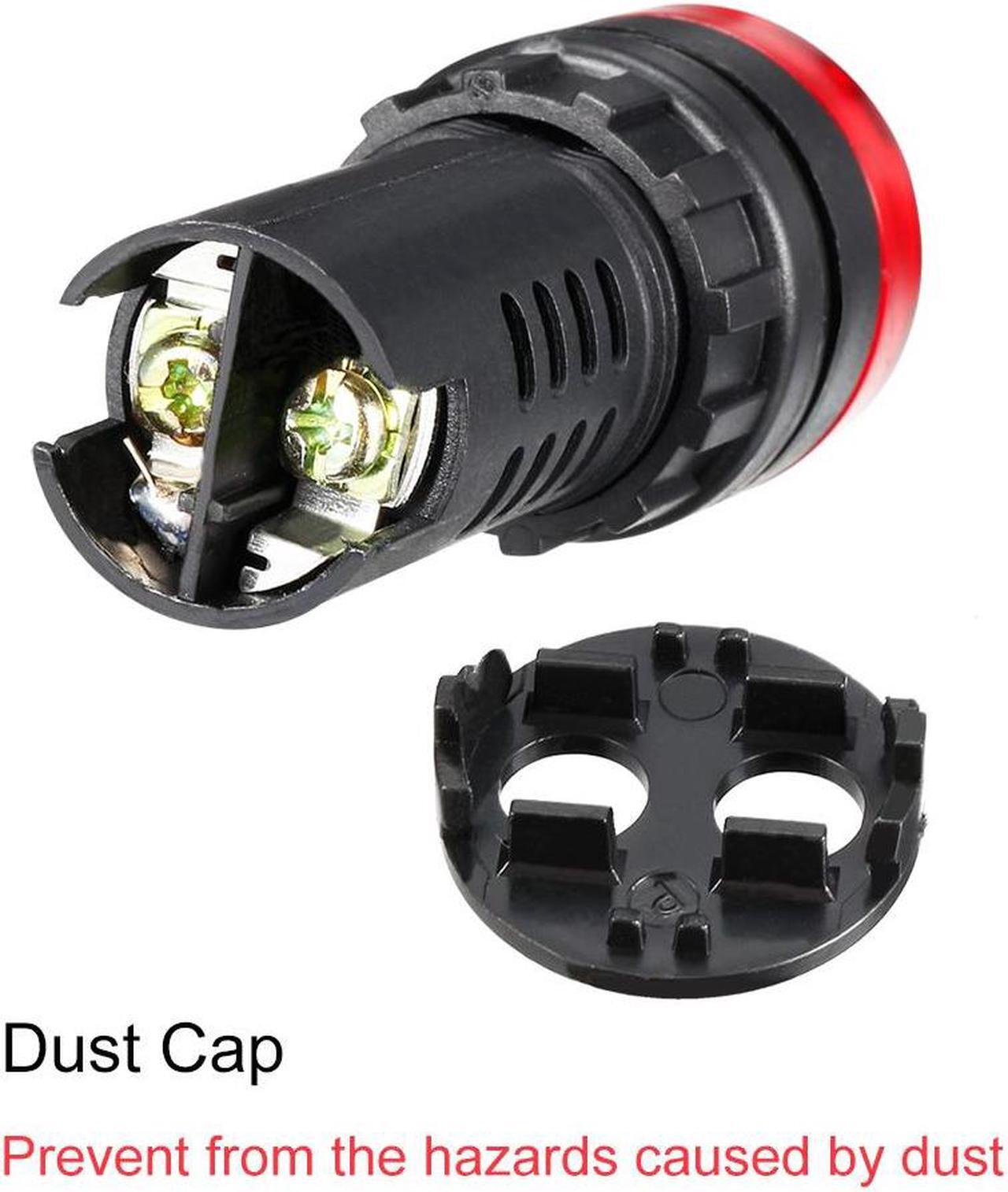 Alt view image 4 of 5 - Pilot Light AC/DC 24V Panel Indicator Flashing Alarm with Buzzer, Red LED, 2Pcs