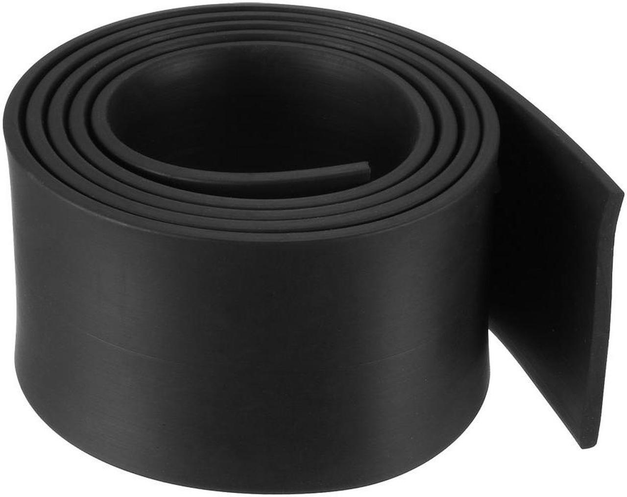 Solid Rectangle Rubber Seal Strip 45mm Wide 3mm Thick, 1 Meter Long Black