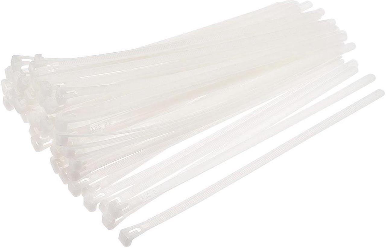 Reusable Cable Ties 450mmx7.4mm Adjustable Nylon Zip Ties Wraps White 60pcs