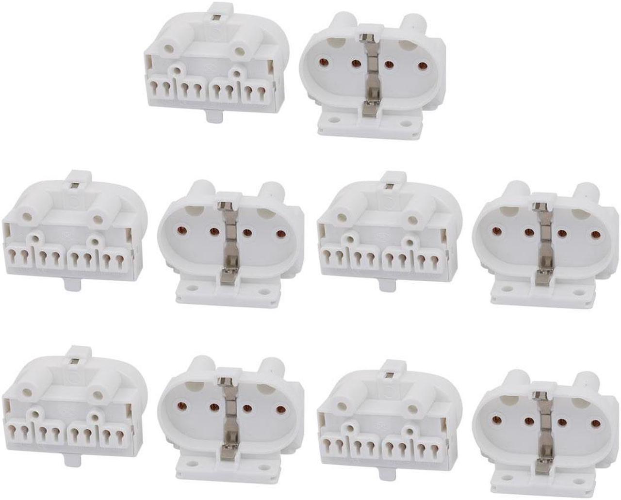 10Pcs 2G11-F446 AC 500V 2A H Light Socket Base Fluorescent PL Tube Lamp Holder