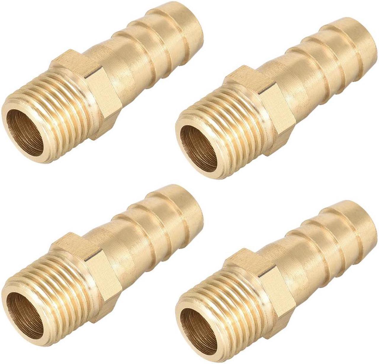 Brass Fitting Connector Metric M12x1.25 Male to Barb Hose ID 10mm 4pcs