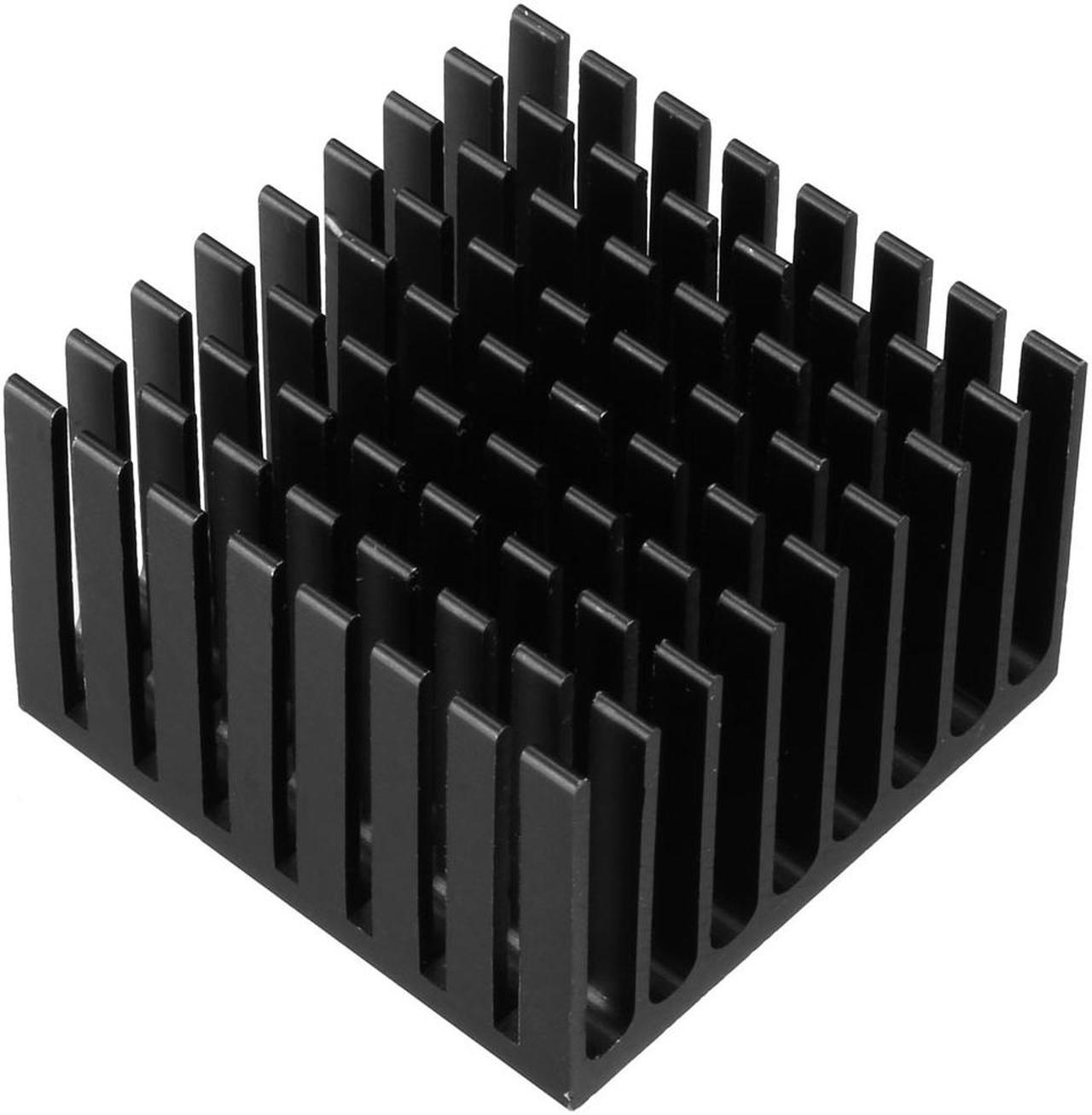 Aluminum Heatsink Cooler Circuit Board Cooling Fin Black 37mmx37mmx24mm for Led Semiconductor Integrated Circuit Device