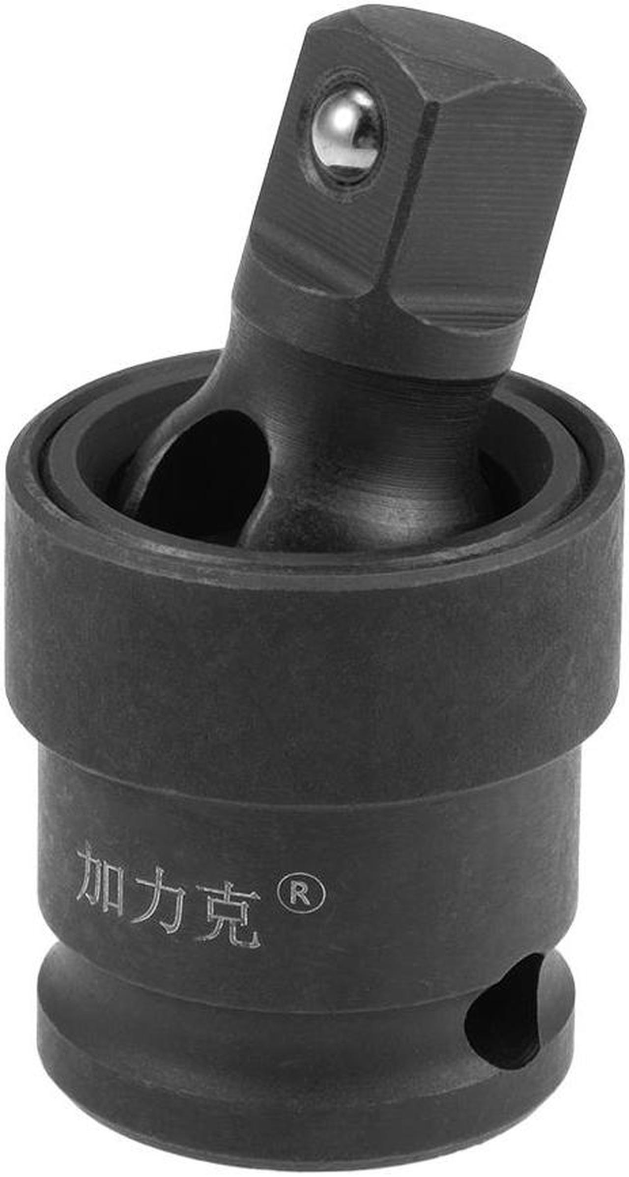 Universal Socket Joint 3/8-Inch Ball Spring Swivel Socket Adapter Cr-V Black