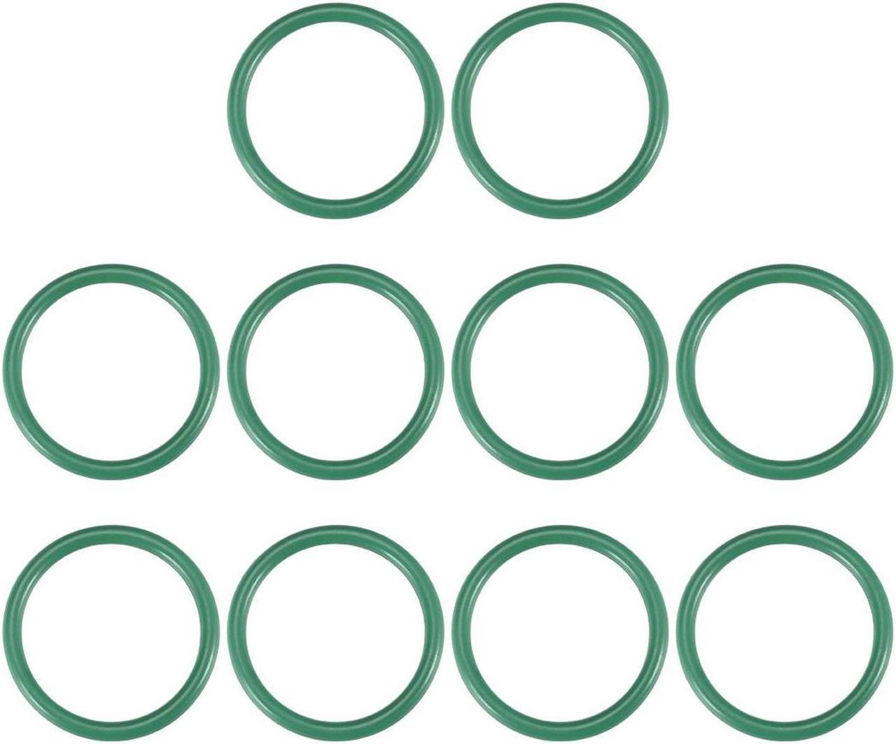 Fluorine Rubber O Rings, 21mm OD, 17mm Inner Diameter, 2mm Width, Seal Gasket Green 10Pcs