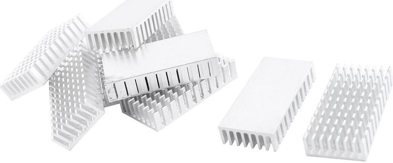 10 Pieces Silver Tone Aluminium Radiator VGA CPU Heatsink Heat Sink 10x50x25mm