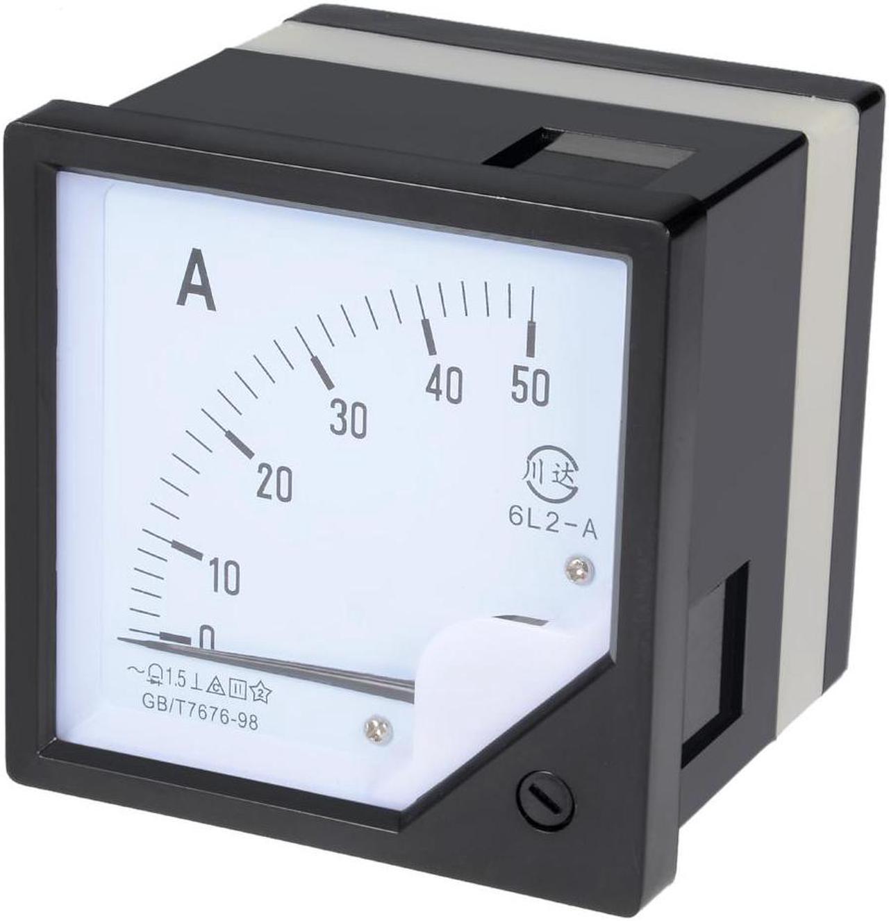 AC 0-50A Analog Panel Ammeter Gauge Ampere Current Meter 6L2 1.5 Error Margin