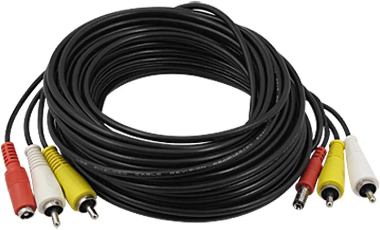 Main image of Unique Bargains 30m 100FT CCTV Camera Surveillance System 2 RCA AV Audio Video DC Power Cable