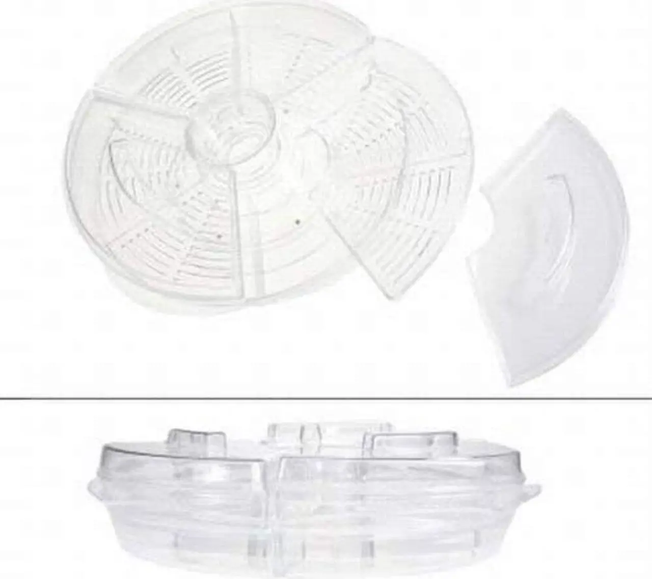 Alt view image 20 of 20 - Prodyne Ab5l Acrylic Tray Appetizers On Ice With Lids Keeps