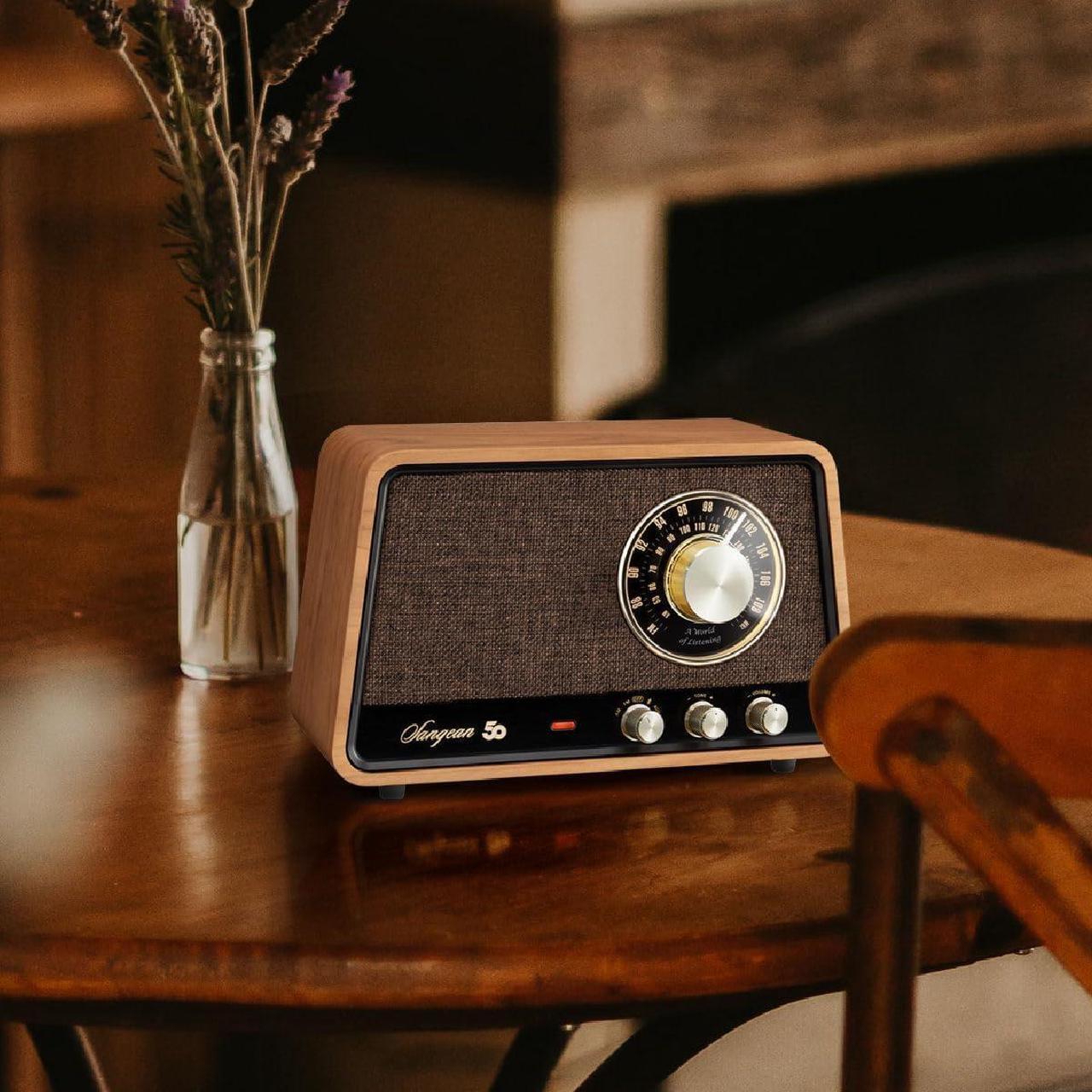 Alt view image 5 of 8 - Sangean WR-55 AM/FM Bluetooth Aux Premium Wooden Cabinet