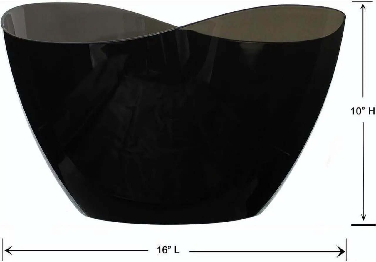 Alt view image 3 of 6 - Prodyne Ab-55-B Black Wave Party Tub