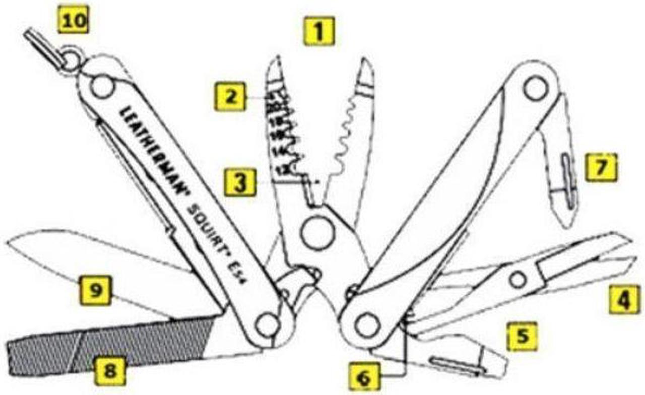 Alt view image 4 of 9 - Leatherman LM41203 Squirt Es4 Blue 2 1/4" Closed Stainless Construction W/ Blue