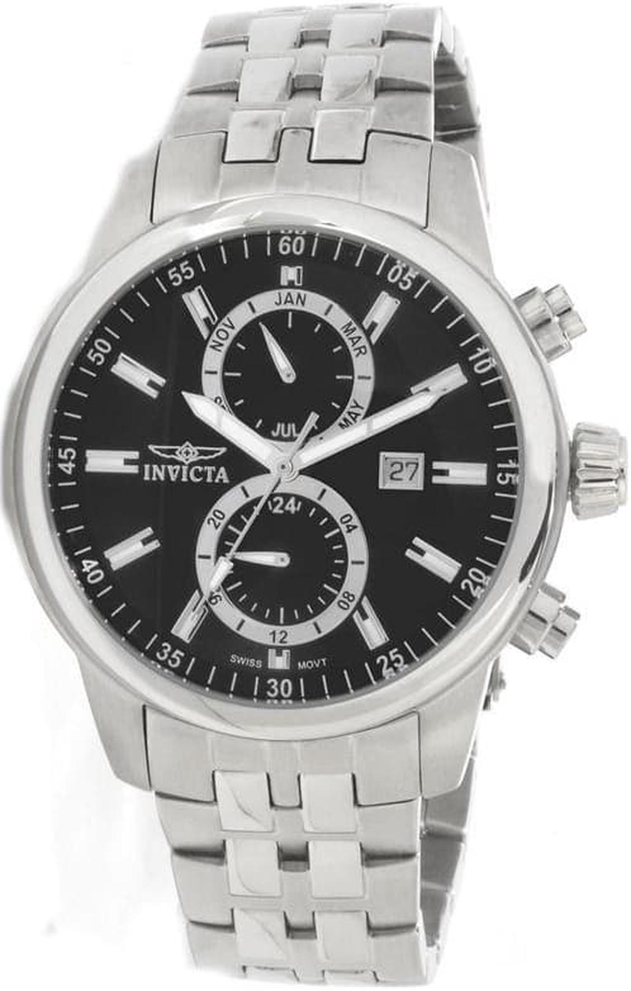 Alt view image 3 of 13 - Invicta  Specialty 0250  Stainless Steel Chronograph  Watch