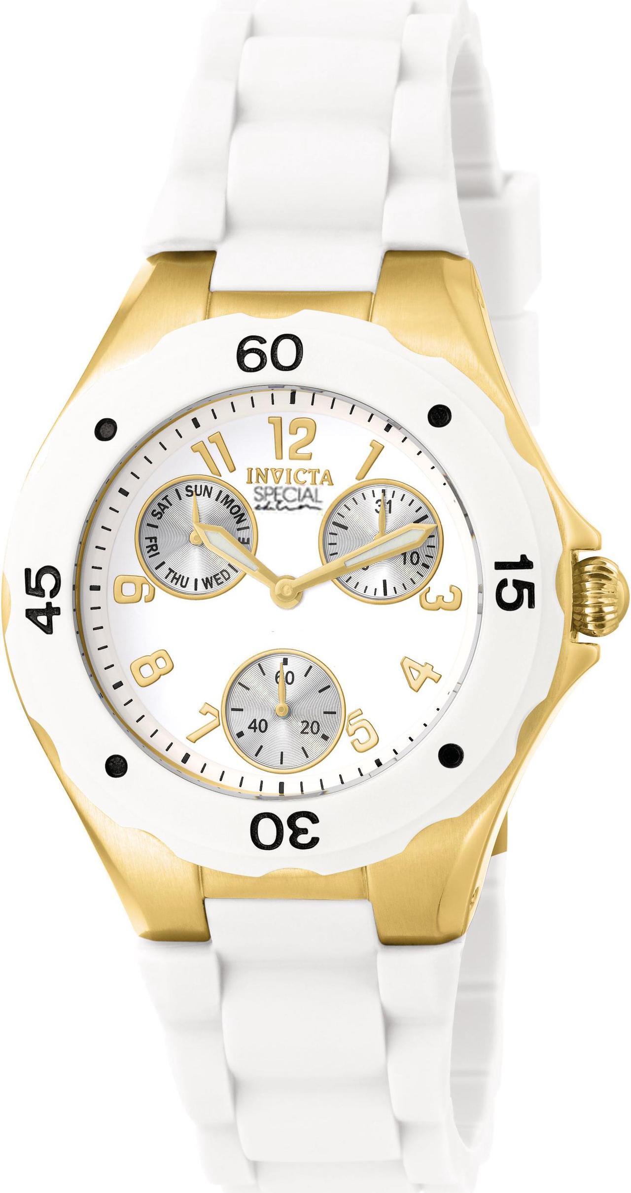 Alt view image 10 of 17 - Invicta 18796 Women's Chronograph White Polyurethane Flame Fusion Watch