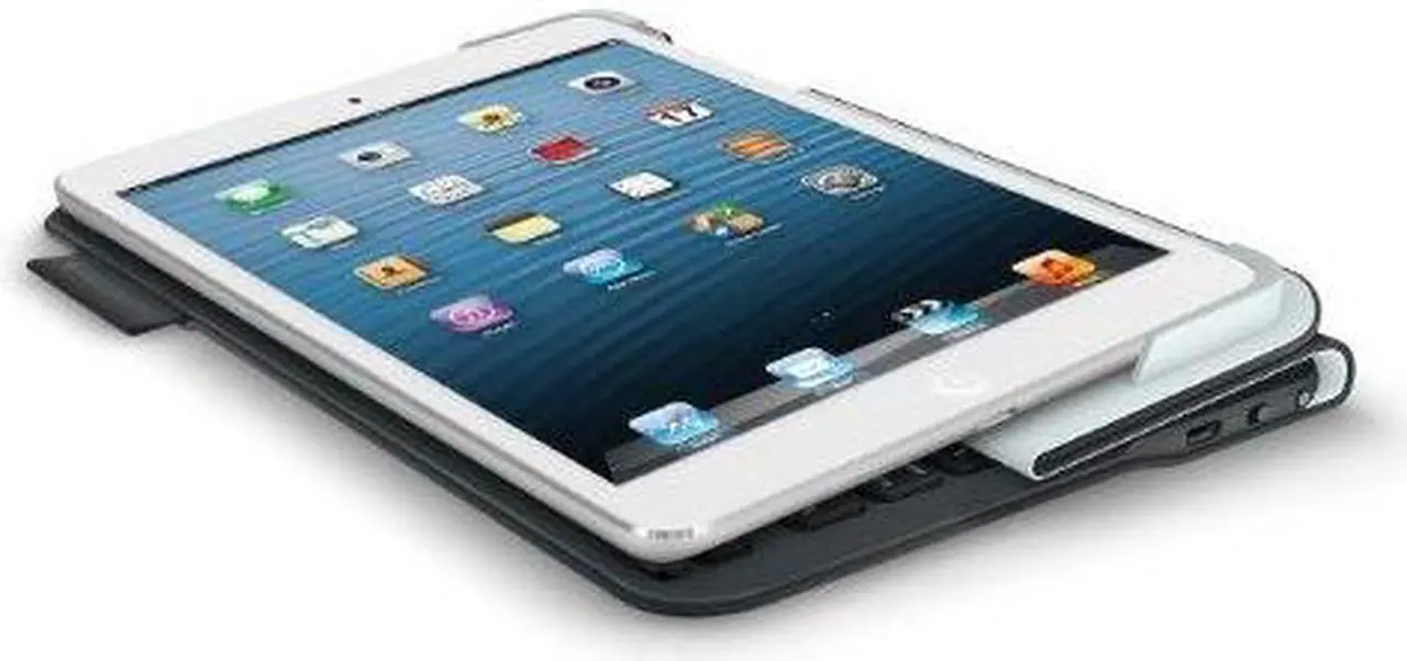 Alt view image 4 of 14 - Logitech 920-005893 Logitech Ultrathin Keyboard Folio (PU Leather) for iPad mini Carbon Black