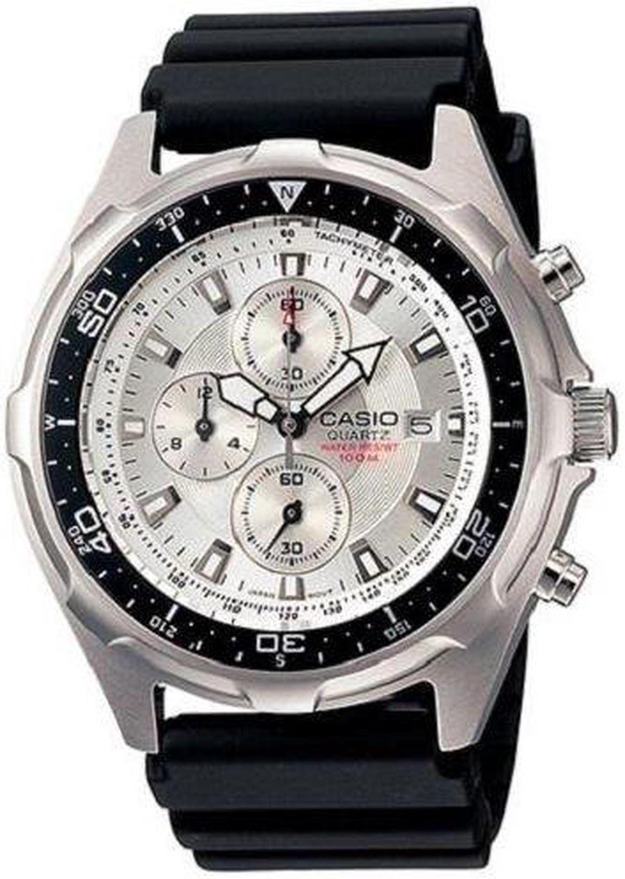 Alt view image 6 of 20 - Casio AMW330-7AV Men's Analog/Digital Dive Chronograph Resin Strap Sports Watch