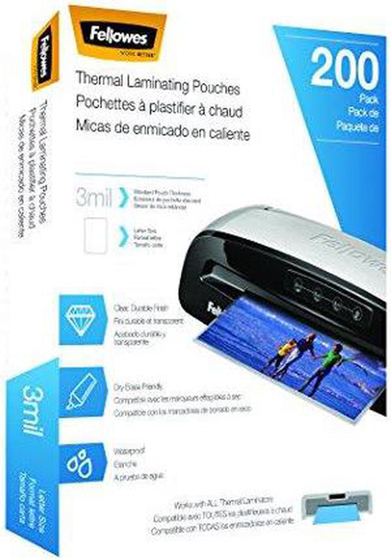 Alt view image 6 of 20 - Fellowes Laminating Pouches Letter Size Hot Pouch 9 x 11.5 3 mil 200 pack 5743401