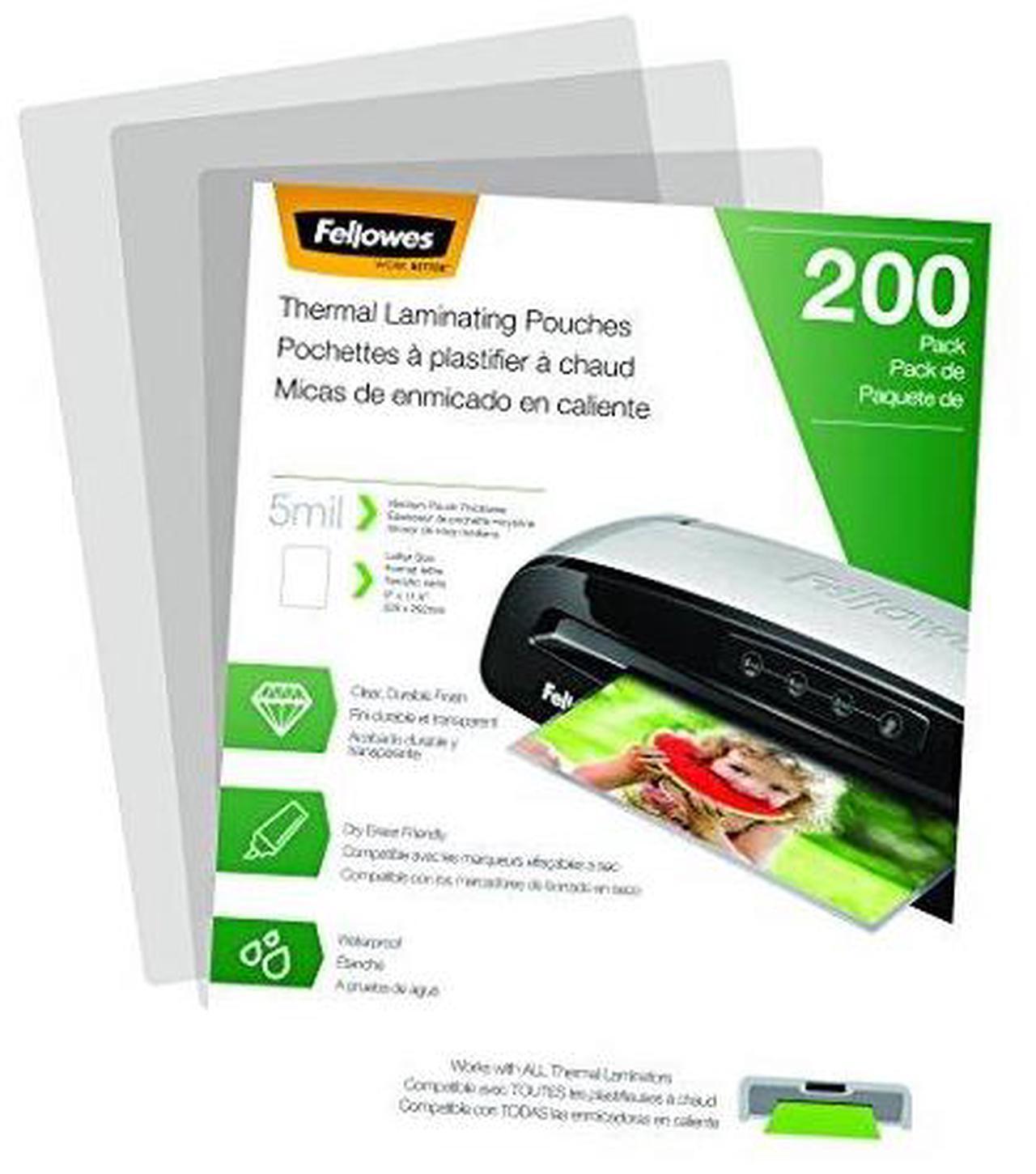 Alt view image 8 of 20 - Fellowes Laminating Pouches Letter Size Hot Pouch 9 x 11.5 5 mil 200 pack 5743601