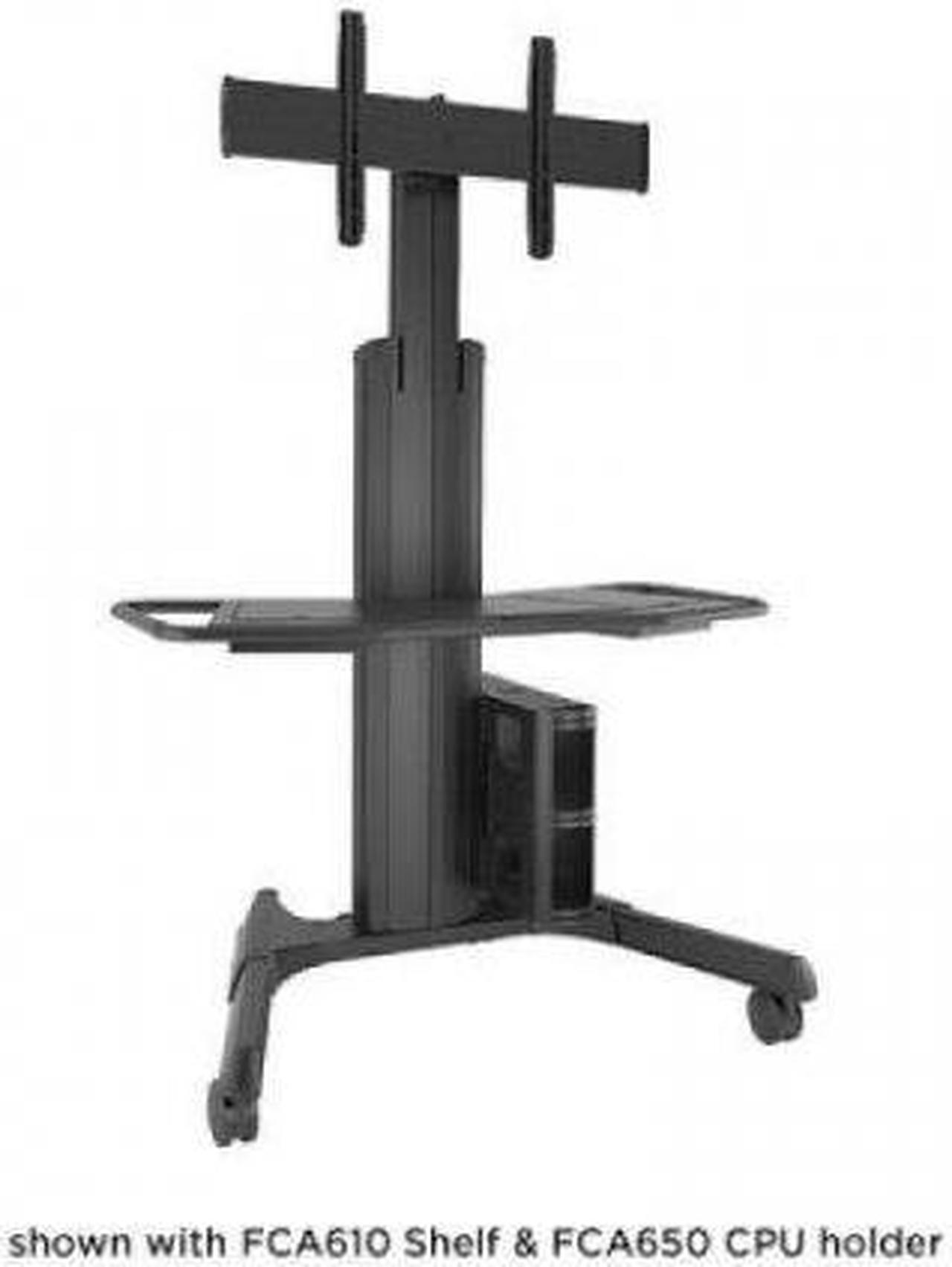 Alt view image 4 of 7 - Chief Large Fusion LPAUB Manual Height Adjustable Mobile Cart for Video Conferencing System - Black