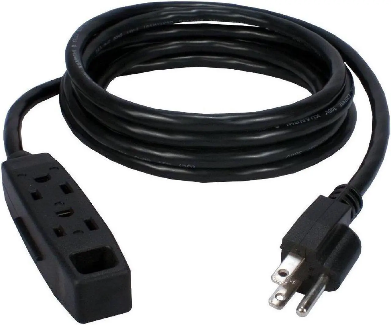 Alt view image 3 of 15 - QVS PC3PX-10 3 Outlets Power Strip 125V Input Voltage 10 ft. Cord Length