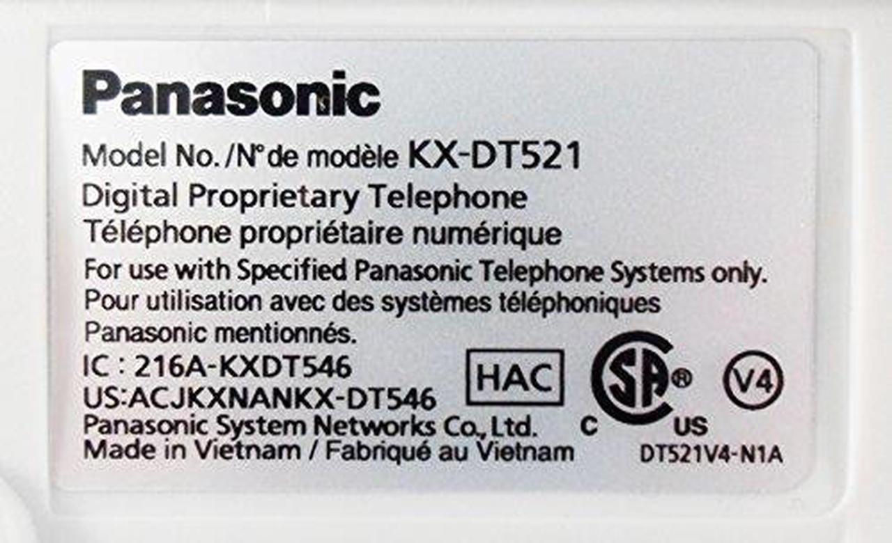 Alt view image 3 of 13 - Panasonic KX-DT521 White 8 Button 1-line Digital Telephone