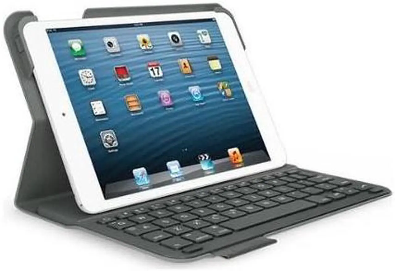 Alt view image 10 of 14 - Logitech 920-005893 Logitech Ultrathin Keyboard Folio (PU Leather) for iPad mini Carbon Black