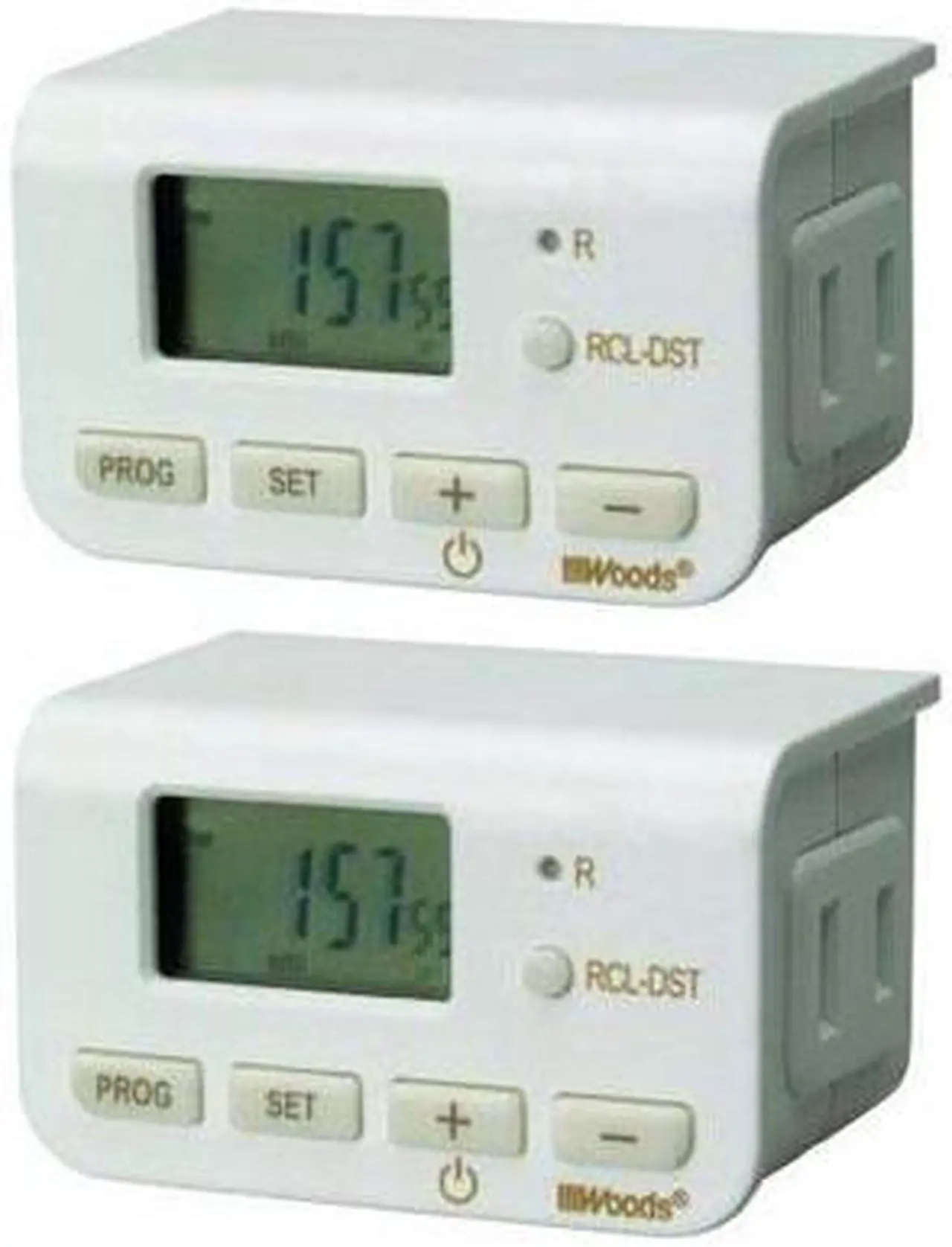 Alt view image 6 of 12 - Woods Slim Fit Simple Set Indoor Digital Daily Lamp Timer, White 2-Pack