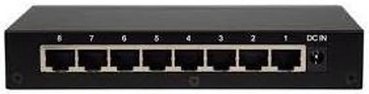 Alt view image 2 of 3 - Amer SG8D 8 Port 10/100/1000 Mbps Gigabit Ethernet Desktop Switch
