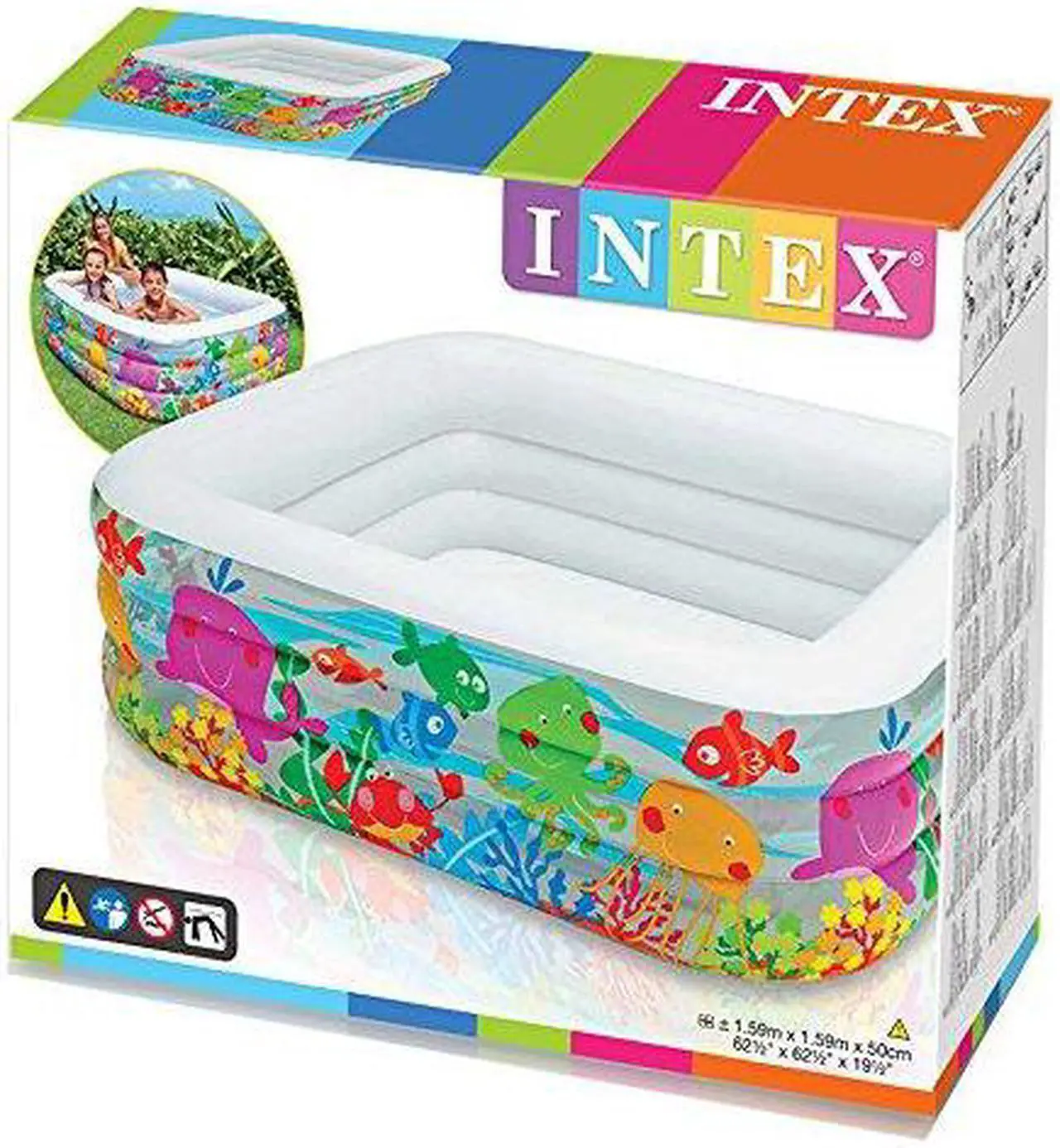 Alt view image 10 of 12 - Intex 57471EP Clearview Aquarium Clear Inflatable Swimming Pool