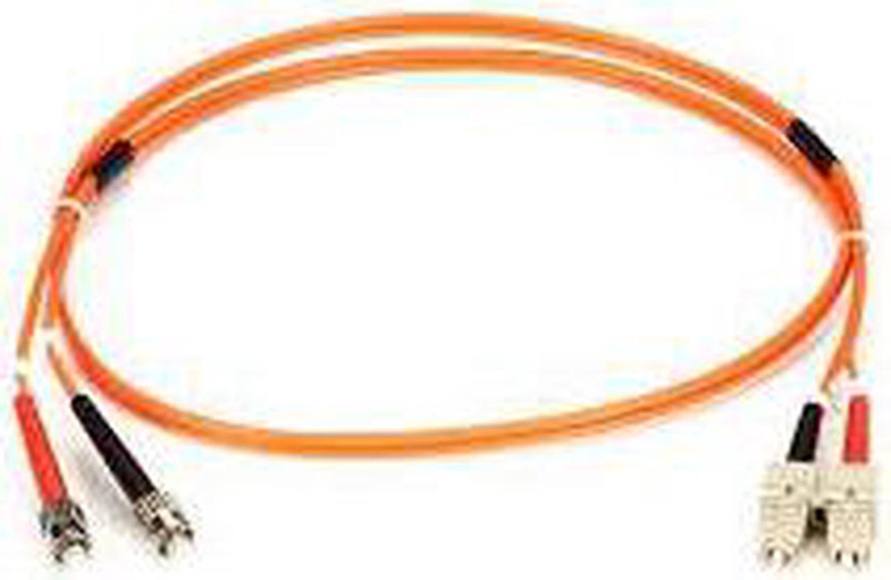 Main image of OM2 50/125 MULTIMODE FIBER OPTIC PATCH CABLE - OFNR PVC, ST-SC, ORANGE, 1-M (3.2