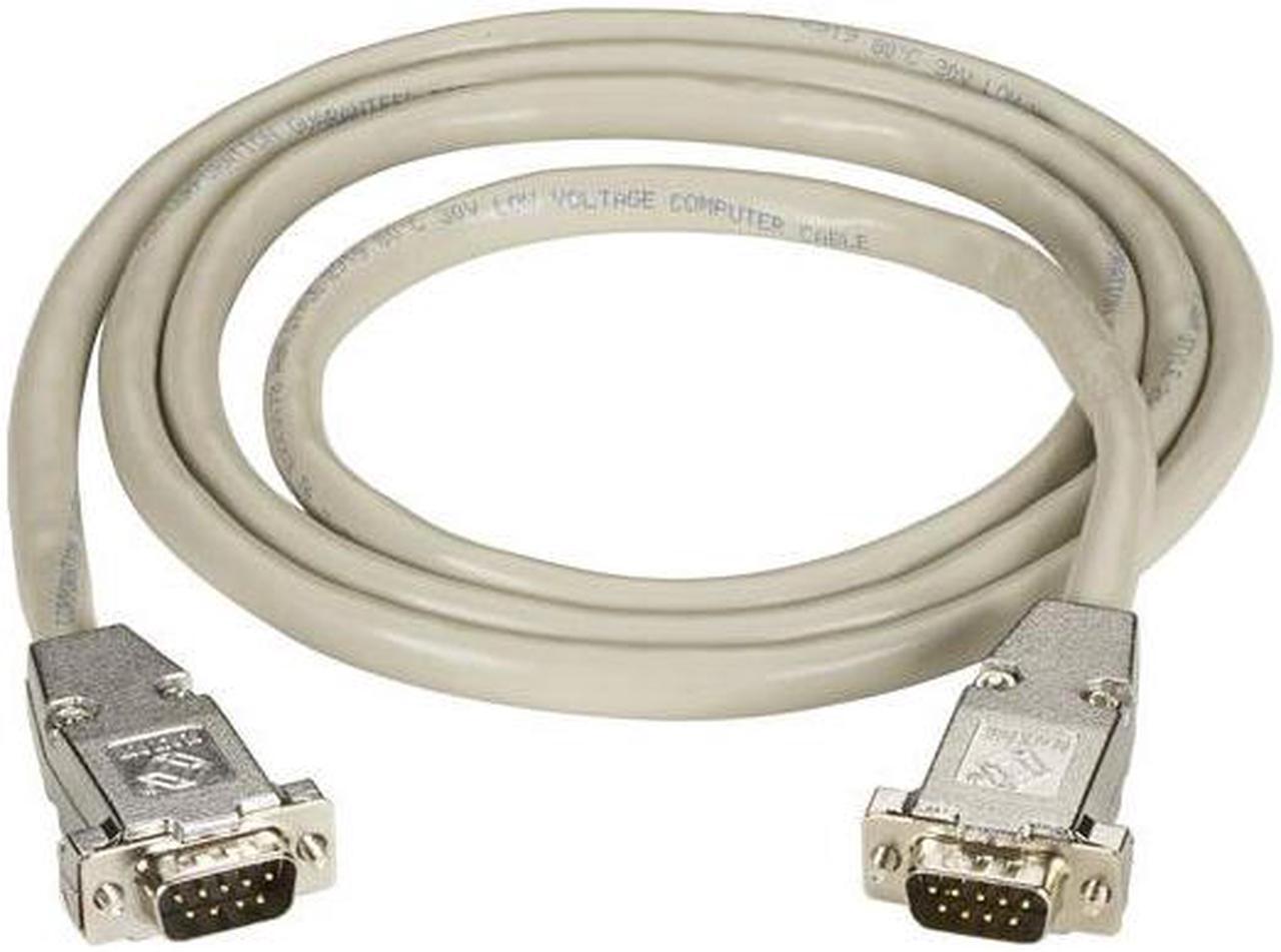 Alt view image 2 of 5 - DB9 Extension Cable with EMI/RFI Hoods, Beige, Male/Female, 75-ft.