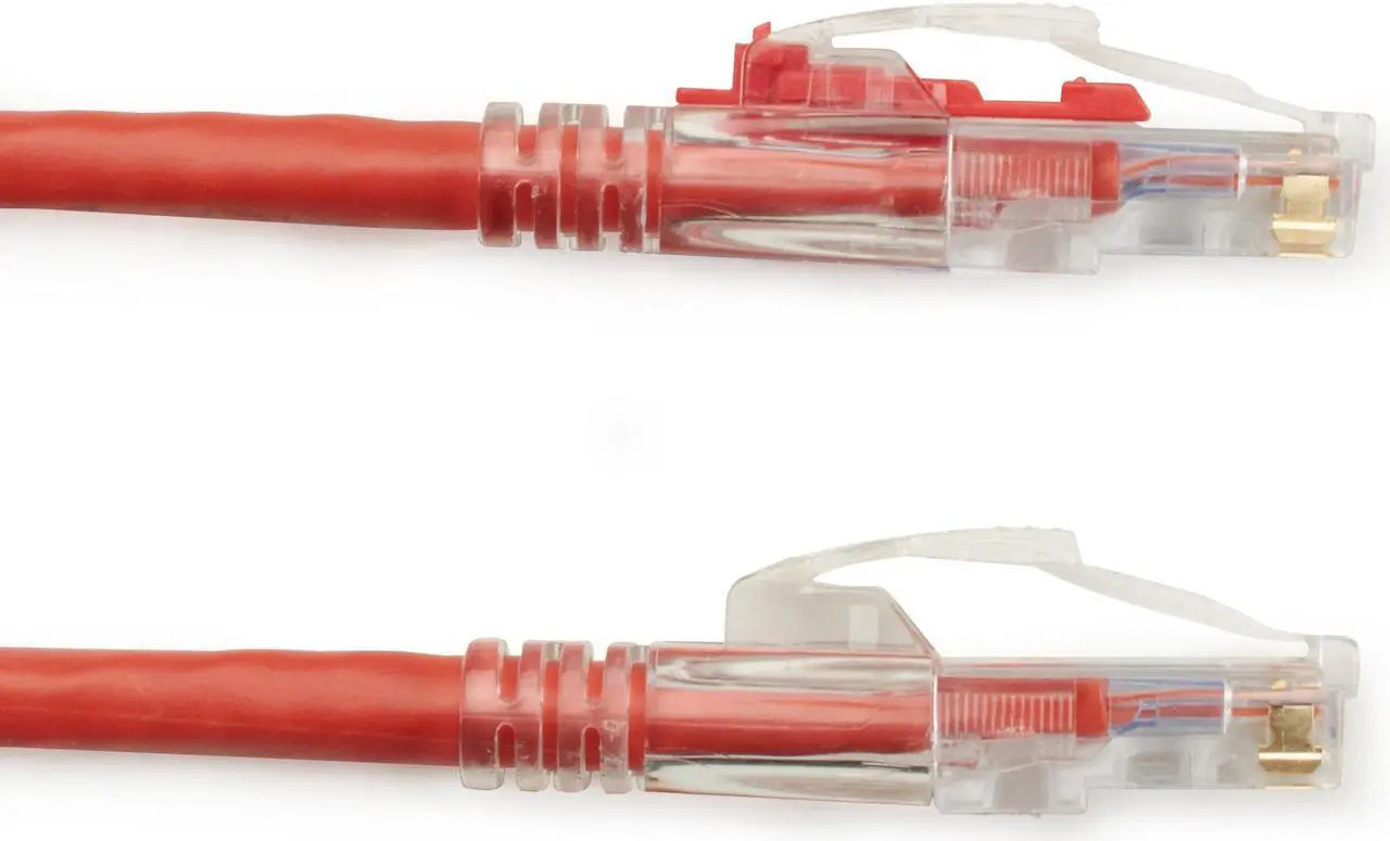 Alt view image 6 of 8 - GigaBase 3 CAT5e 350-MHz Lockable Patch Cable (UTP), Red, 4-ft. (1.2-m)