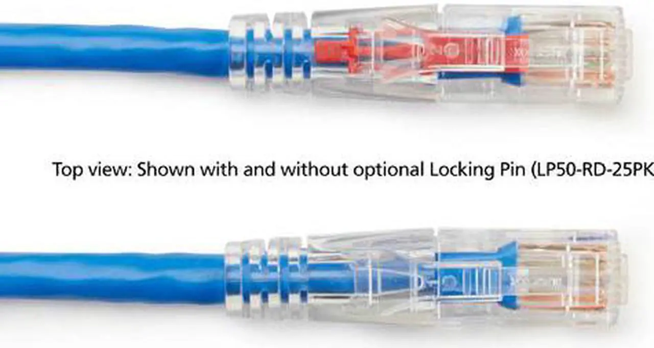 Alt view image 4 of 5 - Black Box C6PC80-BL-15 Taa Gigatrue 3 Cat6 550-Mhz Patch Cable (Utp) , Lockable, Slimline, Blue, 15-Ft
