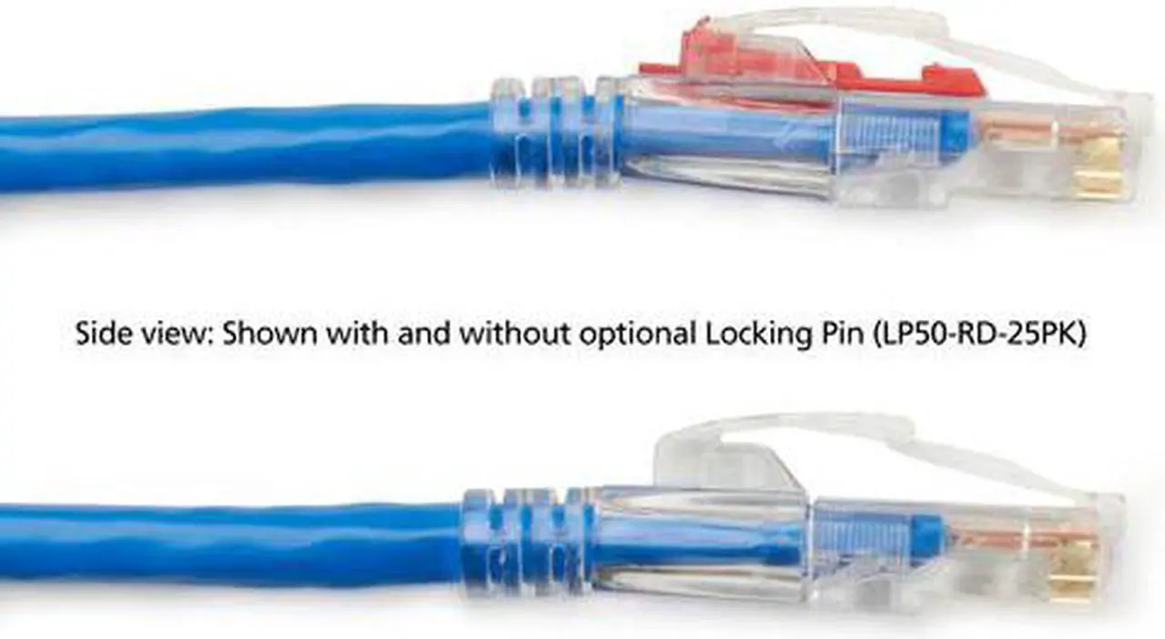 Alt view image 5 of 5 - Black Box C6PC80-BL-15 Taa Gigatrue 3 Cat6 550-Mhz Patch Cable (Utp) , Lockable, Slimline, Blue, 15-Ft