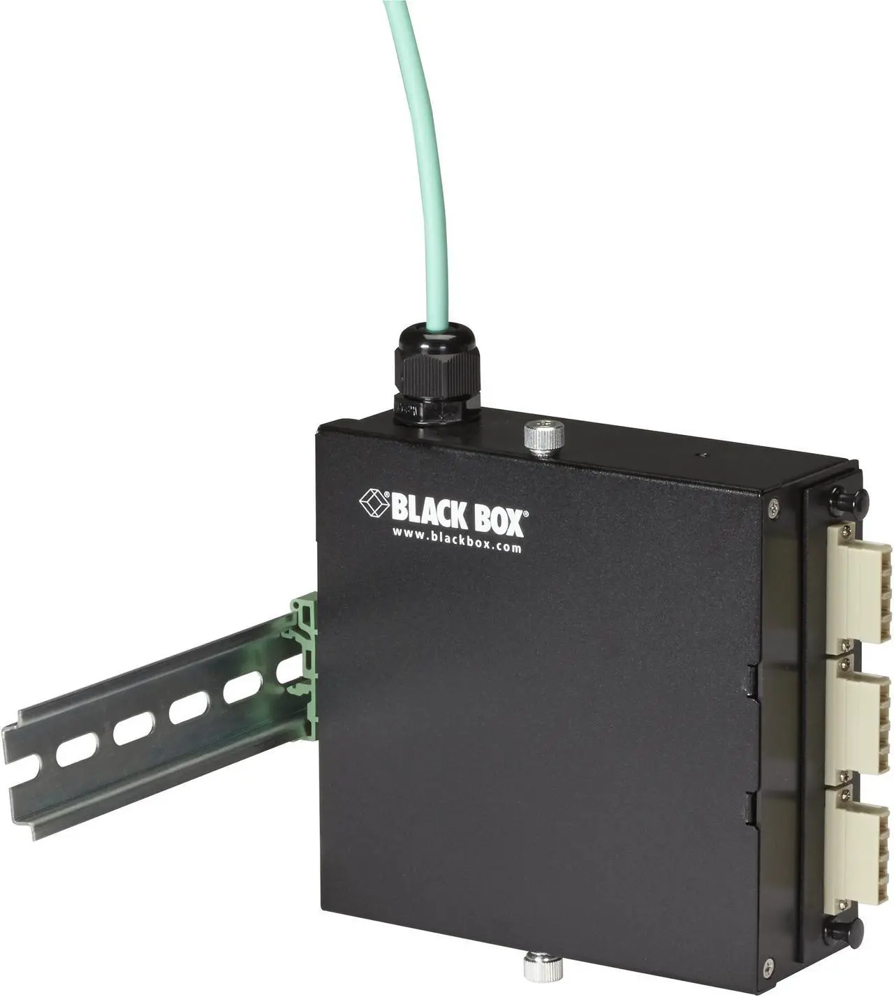 Alt view image 2 of 7 - Black Box JPM398A Wallmount Mini DIN Rail Fiber Enclosure - 1-Slot Adapter