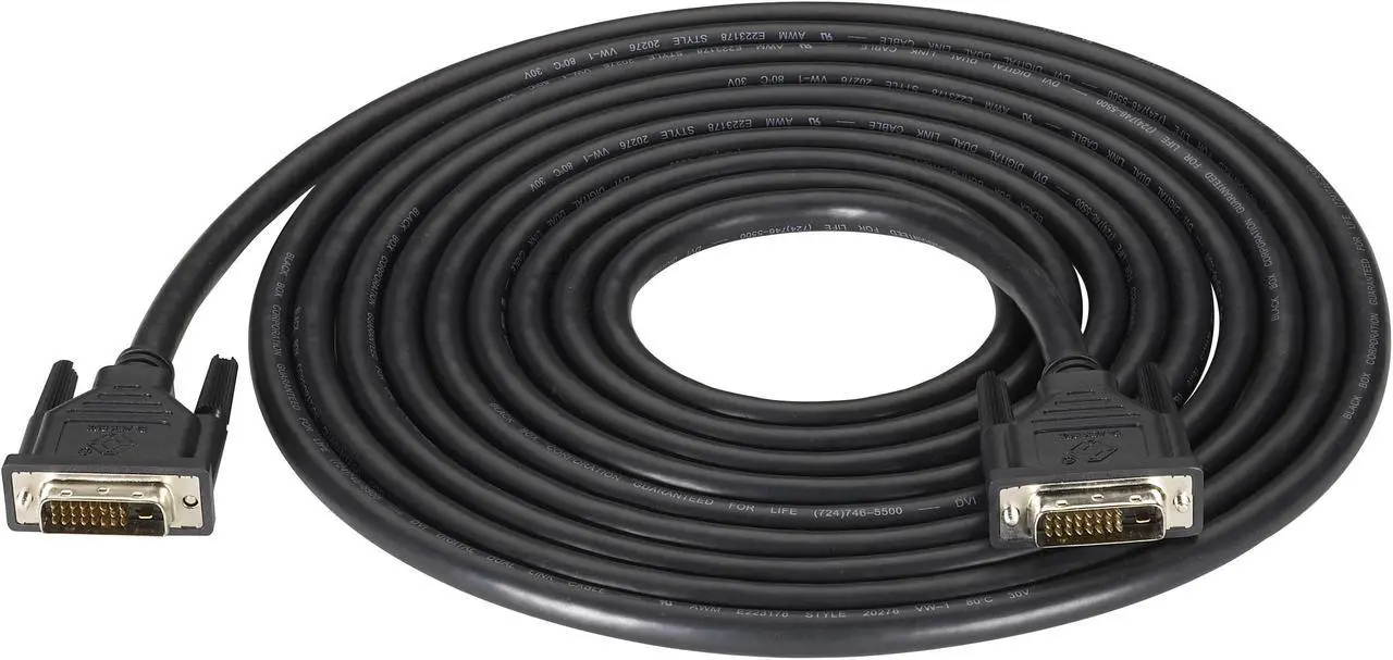 Main image of Black Box Dvi Cable - Dvi Male Video - Dvi Male Video - 15ft (evndvi02-0015_25)